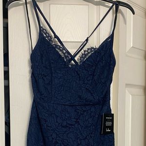 Lulu’s Navy Lace Dress size small new with tags